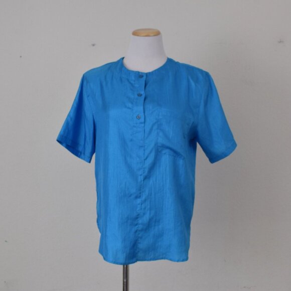 Vintage 80s Pullover Polyester Blouse size‎ M - Picture 9 of 10